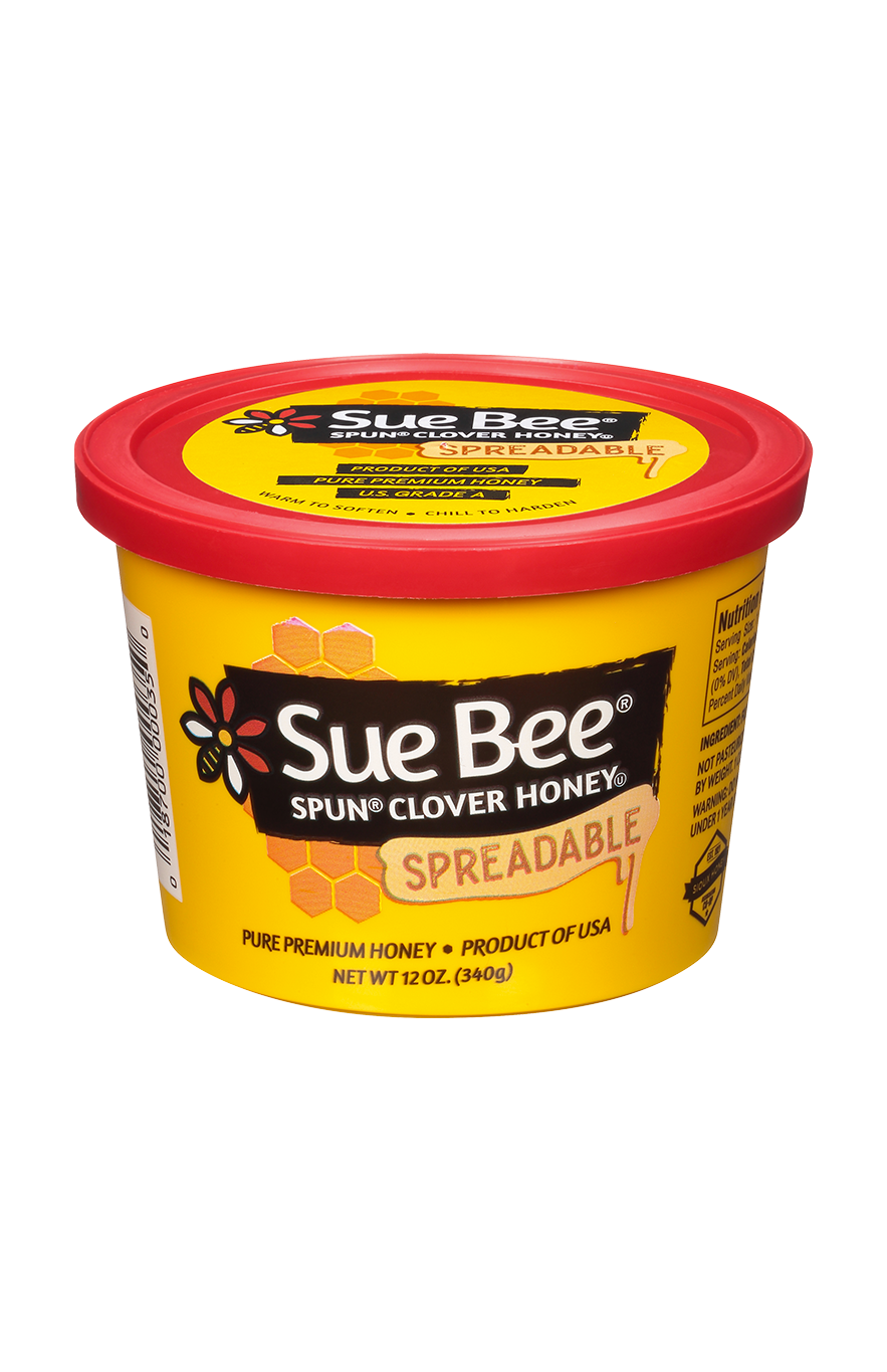 Sue Bee Spun USA Clover Honey, 12 Ounce Sue Bee Pure Premium Clover Honey From USA Beekeepers